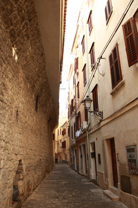 Piran's narrow streets