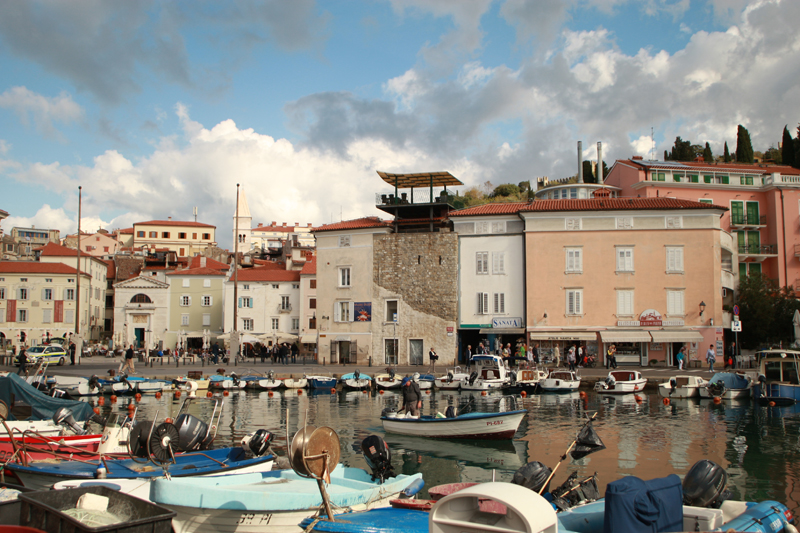 Boat dock in Piran